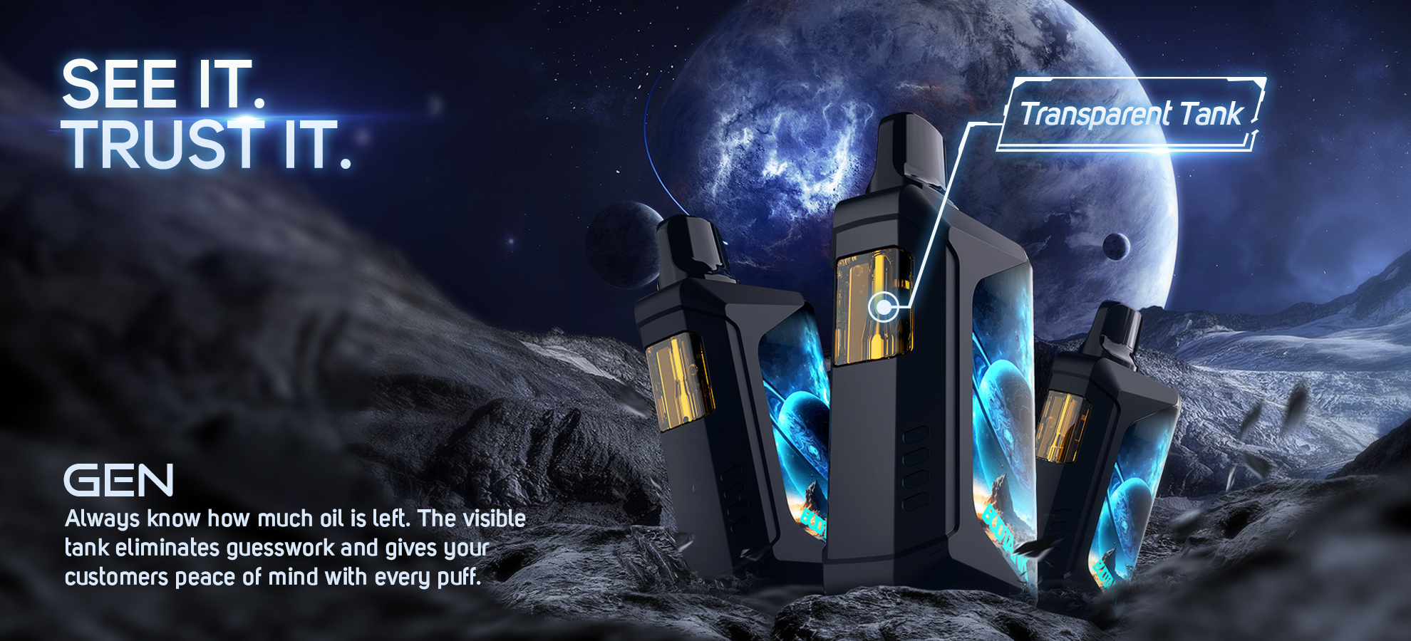 2ml 3ml CBD Disposable Distillate Rosin with Full Display